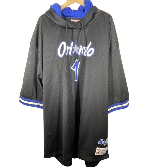 Mitchell & Ness Other - Mitchell & Ness Orlando Magic Hardaway 1 Mesh Jersey Hoodie Black 5XLB NBA HWC